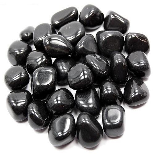 Gemstone Black Agate Tumbled Stone For Decoration Healing, Reiki Healing