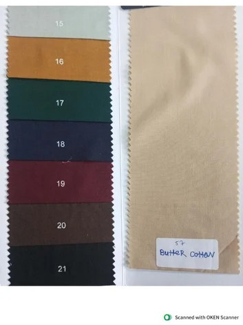 Butter Cotton Fabric For Apparel/Clothing
