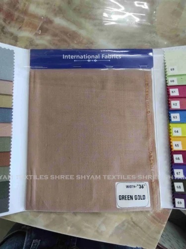 Cotton/linen Green Gold Fabric For Apparel/clothing, Ethnic Wear/dresses