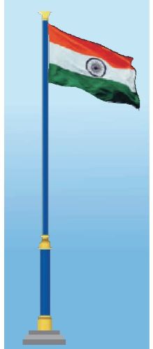 Plain Aluminium Flag Poles For Events, Force, Promotions