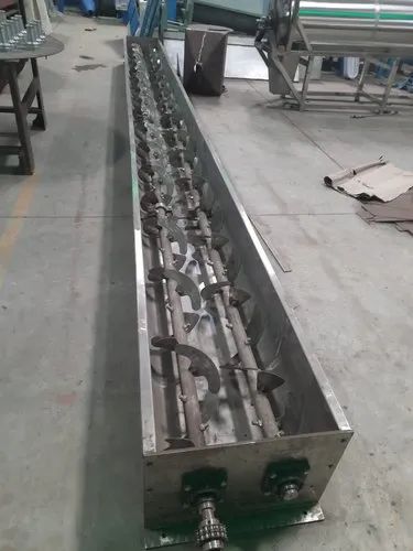 GPE Stainless Steel Motor Chrome Finish Paddle Mixer Conveyor For Industrial Use