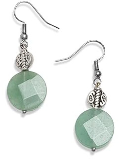 Gempro Green Aventurine Gemstone Earrings, Packaging Type : Plastic Box