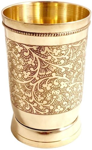 Pure Brass Embossed Design Glass