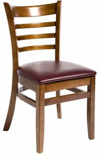 Wooden Finish Restaurant Chair, Seat Material : Leather, Fabric, PU Form