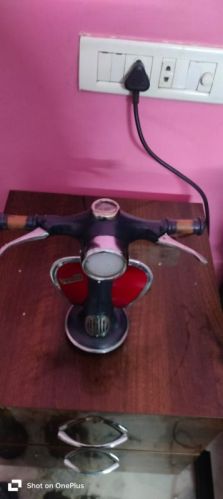 LED Iron Antique Table Lamp, Color : Red, Black for Decoration