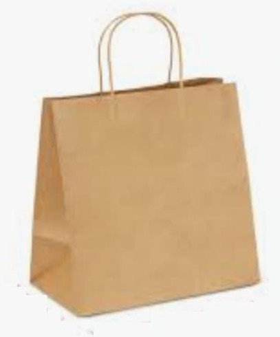 Plain Brown Paper Bag For Food Products Packaging