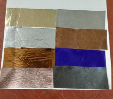 Plain Polyester Holographic Metallic Fabric For Garments Making, Bag Making