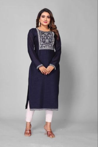 Ladies Linen Kurti, Sleeve Type : Full Sleeve