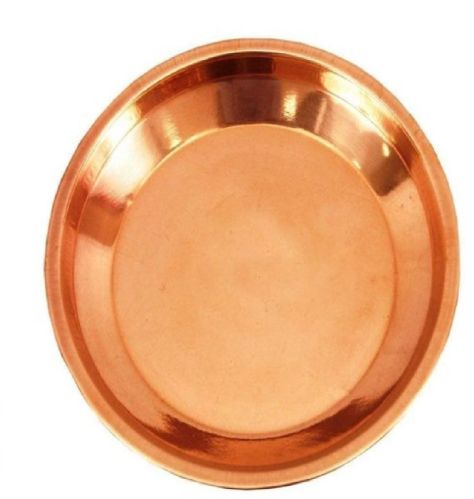 Round Copper Plate For Food Serving