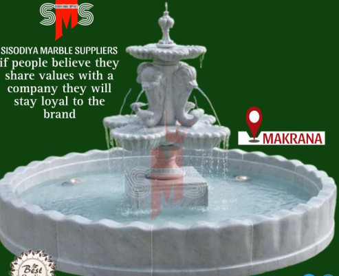 Non Polished Marble Big Fountain