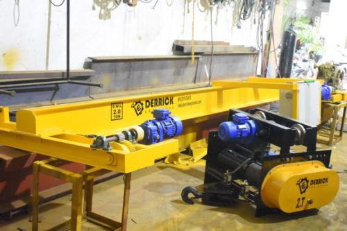 DERRICK single girder eot cranes, Color : Yellow