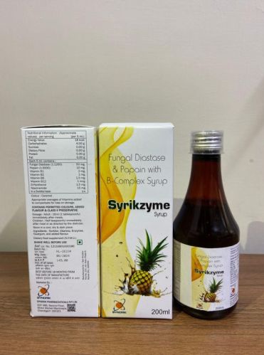 Syrikzyme Syrup, Packaging Type : Bottle