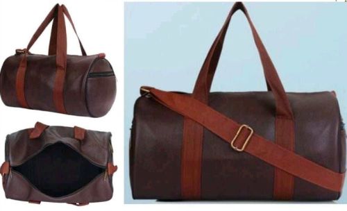 Plain Rexin Gym Duffel Bag, Technics : Machine Made