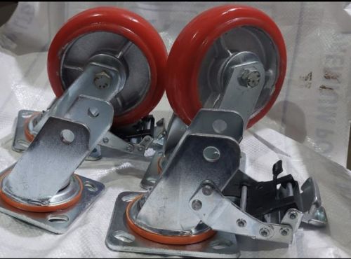 PU Trolley Wheel, Color : Silver