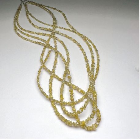 Uncut Yellow Diamond Beads