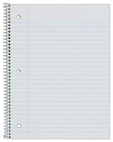200 Pages Spiral Notebook For Home, Office, School, College