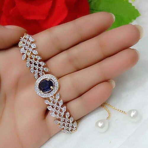 Polished American Diamond Bracelet, Packaging Type : Plastic Box