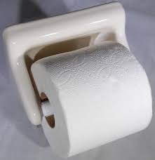 Plain Ceramic Toilet Paper Holder, Color : White