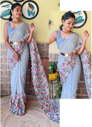 Printed Ladies Party Wear Saree, Saree Length : 7 Meter