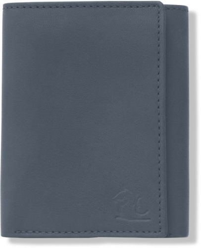 Kara Blue Trifold Leather Wallet For Men