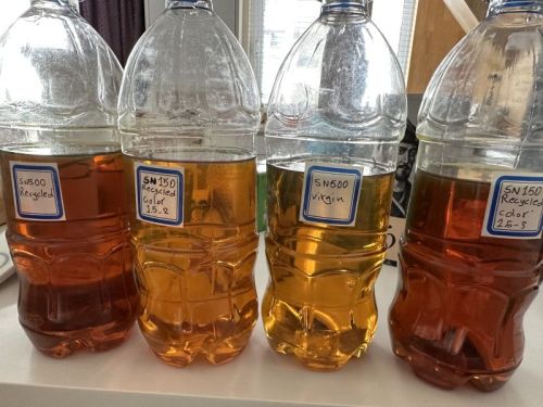 Blended recycled base oil, Packaging Type : Light Yellow