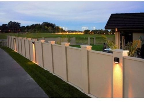 Plain Panel Build Masonry Concrete Compound Wall For Boundaries, Construction