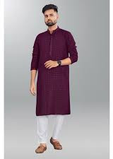 Silk Mens Long Kurta, Technics : Machine Made