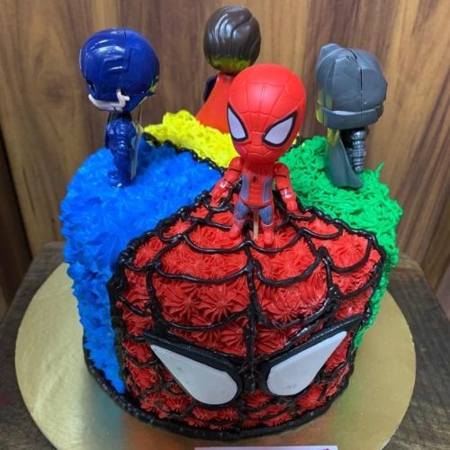 Spiderman Cream Cake, Packaging Type : Cardboard Box