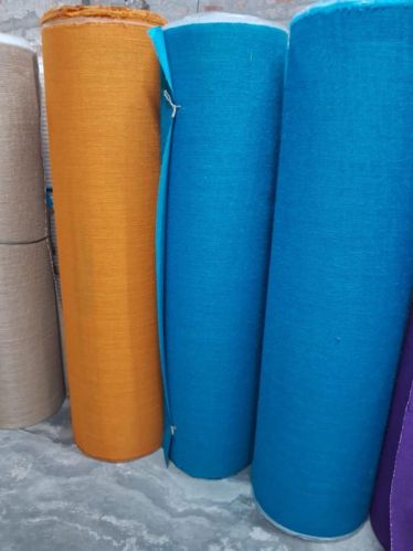 Colored Laminated Jute Fabric In Fine Quality