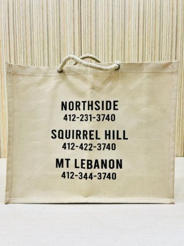 Eco-friendly And Durable Plain White Canvas Shopping Bag With Thick White Unique Rope