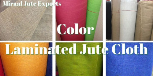Multi Coloured Laminated Sustainable Jute Fabric For Placemats