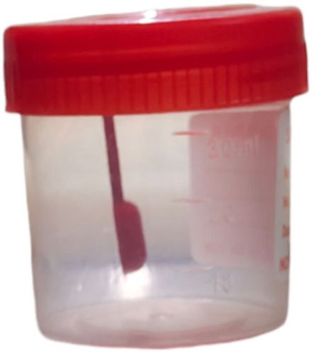 Plastic Stool Sample Container For Lab Use, Hospital Use