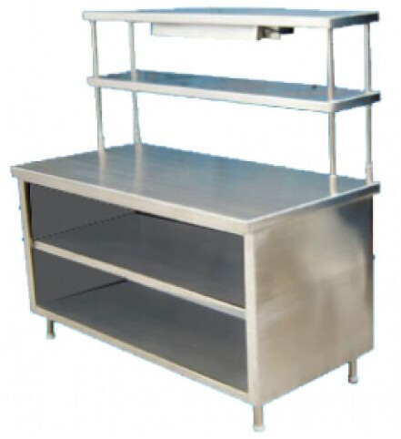 Manual SS Display Counter For Hotel, Restaurants, Canteen