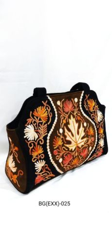 Unpolished Genuine Leather Embroidered Purse For Wedding Gifts