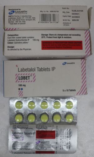 Labetalol Tablets, Packaging Type : 10 Tab. Blister Pack