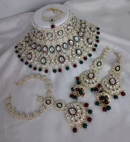 Polished Fancy Bridal Jewellery Set, Color : Multi Color