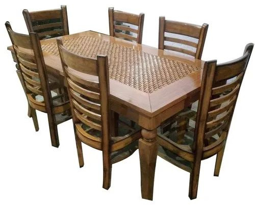 6 Seater Wooden Dining Table Set