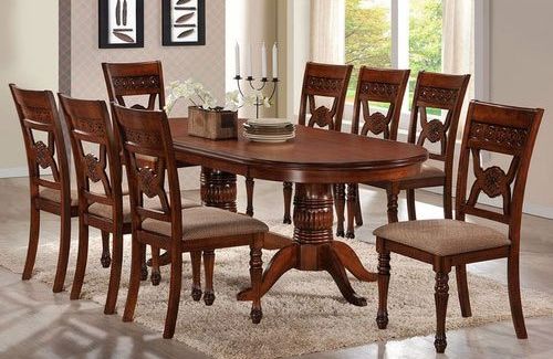 8 Seater Wooden Dining Table Set