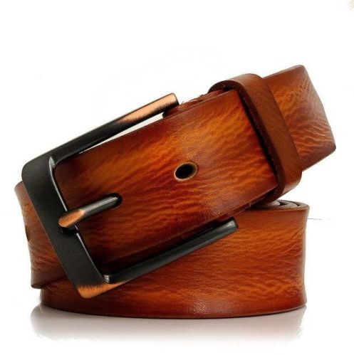 Mens Leather Belt, Buckle Material : Stainless Steel