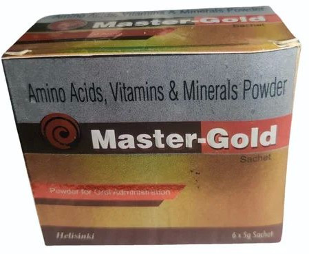 Master-Gold Mineral Powder Sachet, Packaging Size : 6x5 Gm