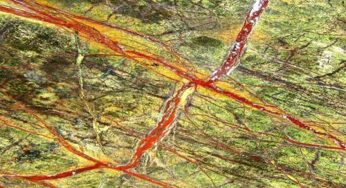 Indian Rainforest Green Marble Slabs For Construction