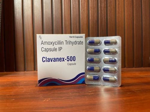 Clavanex -500 Amoxicillin Trihydrate Capsules, Grade Standard : Medicine Grade