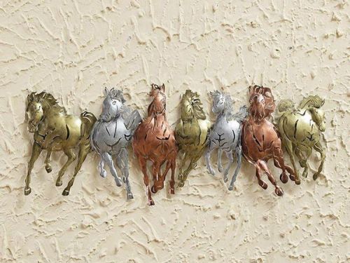 Multicolor Seven Horse Wall Art For Decoration, Gifting