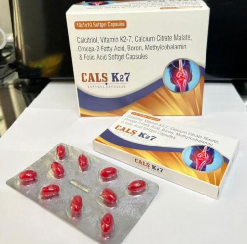 Cals K27 Softgel Capsules, Packaging Size : 10X1X10 Pack