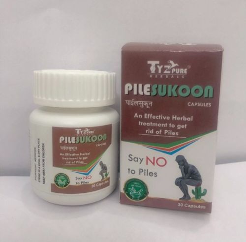 Tyzpure Herbals Pilesukoon Capsules, Packaging Type : Plastic Bottle