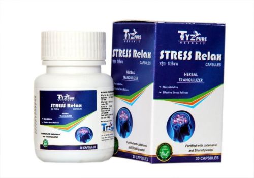 Tyzpure Herbals Stress Relax Capsules, Packaging Type : Bottle