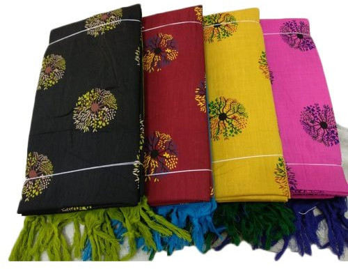 Printed Handloom Cotton Dress Material For Used Making Suits