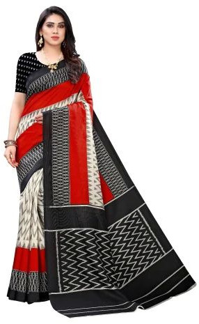 Printed Khadi Handloom Saree, Gender : Female