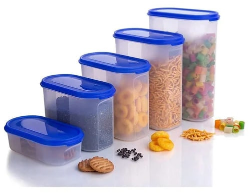Plain Stackable Plastic Food Containers, Shape : Rectangular