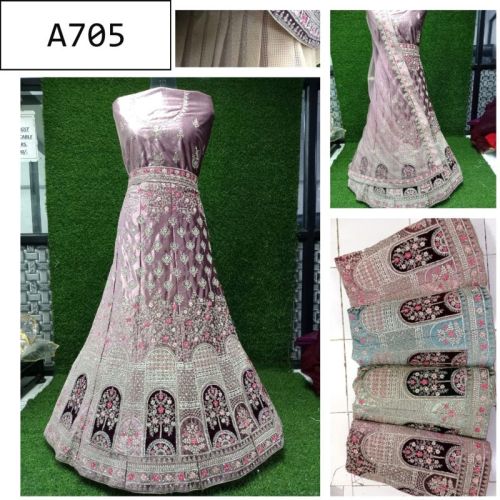 Licra Embroidered Lehenga, Technics : Embroidery Work